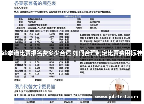 跆拳道比赛报名费多少合适 如何合理制定比赛费用标准